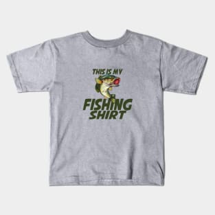 This is my fishing shirt - bass Kids T-Shirt